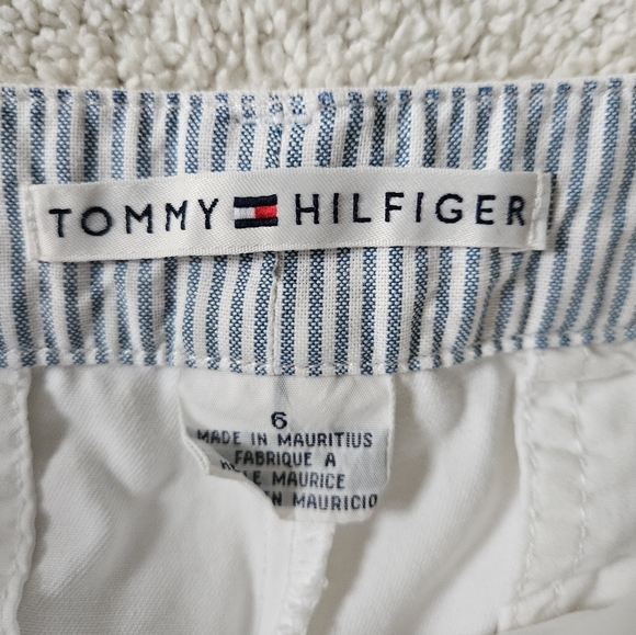TOMMY HILFIGER White Cropped Wide Leg Pants | SZ 6 - Picture 5 of 11